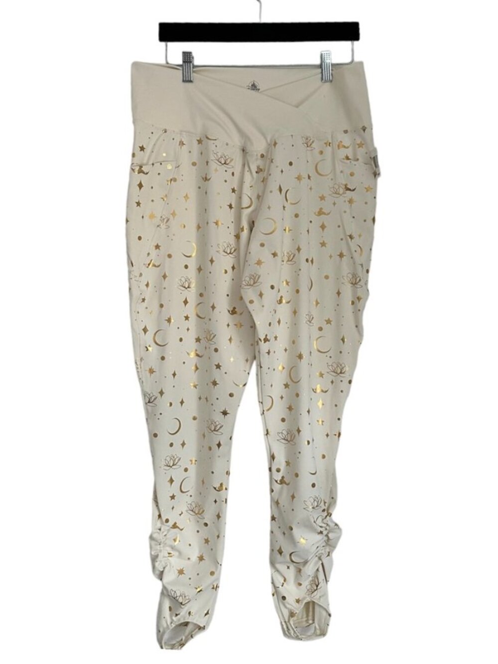 Disney Aladdin Jasmine Stirrup Beige Gold Leggings Size XL